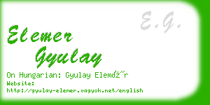 elemer gyulay business card